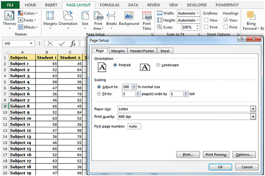 Cùng tìm hiểu cách đánh số trang trong Excel bằng Page Setup